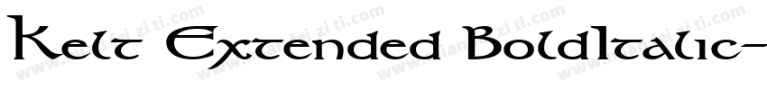Kelt Extended BoldItalic字体转换